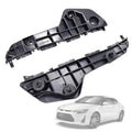 Front bumper side brackets set with black plastic mounting rails and bolt holes