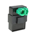 CDI ignition control module with green connector, black plastic housing.