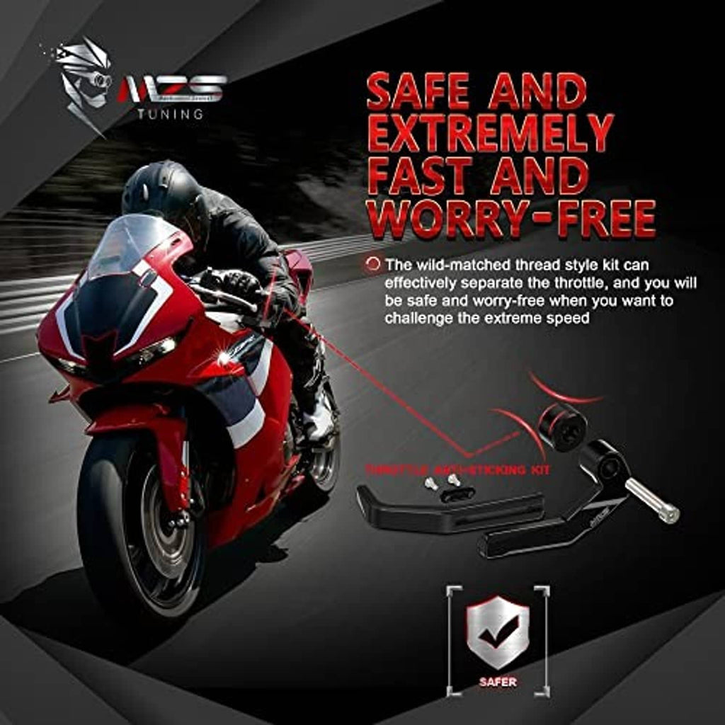 Black clutch and brake lever guard kit with protective curved bar