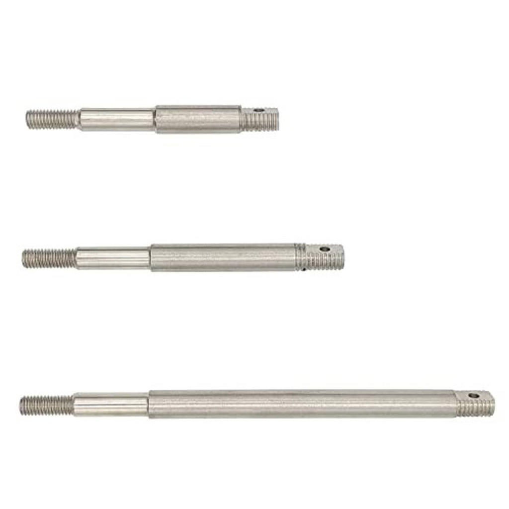 Metal gear shifter adapter rods set with threaded ends and end hole