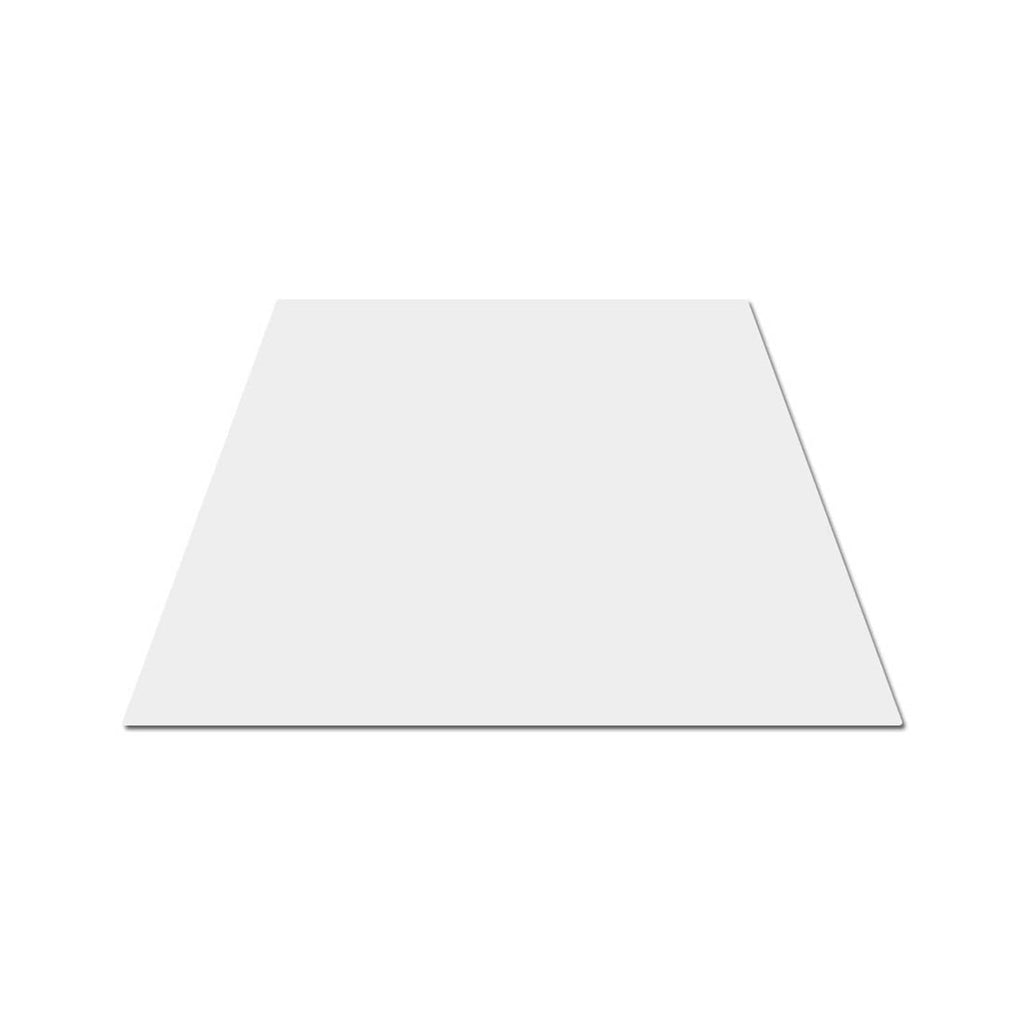 Borosilicate glass 3D printer bed, clear sheet, 235 x 235 mm, angled view