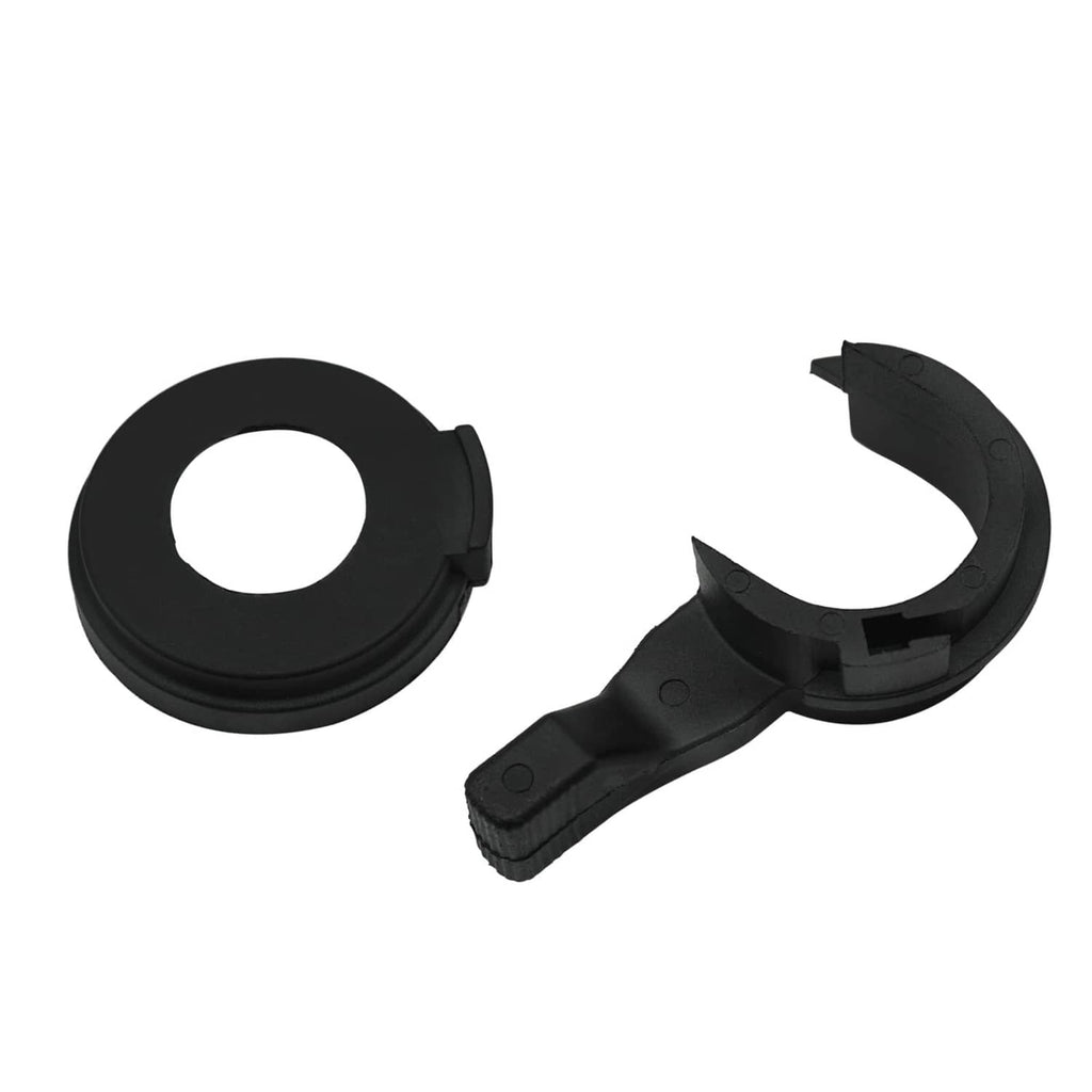 Black choke cover and choke lever set, molded plastic parts