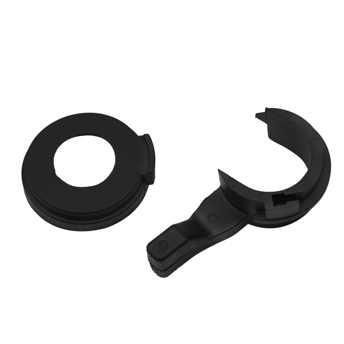 Black choke cover and choke lever set, molded plastic parts