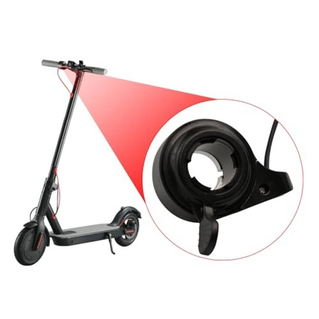 Black thumb throttle controller ring with lever, featuring a cable connection