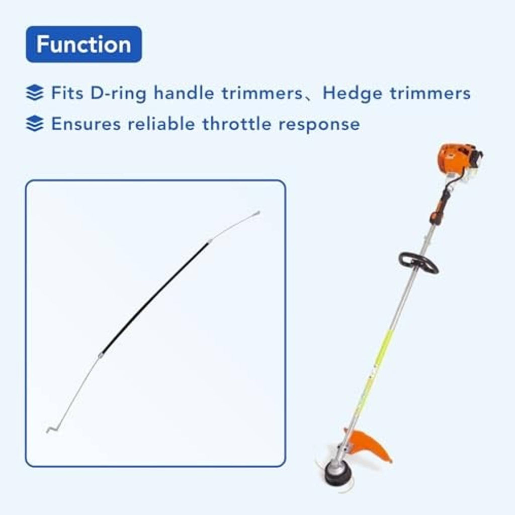 Throttle control cable with metal terminals and black outer housing