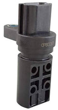 Engine crankshaft position sensor, black cylindrical body with side mounting flange