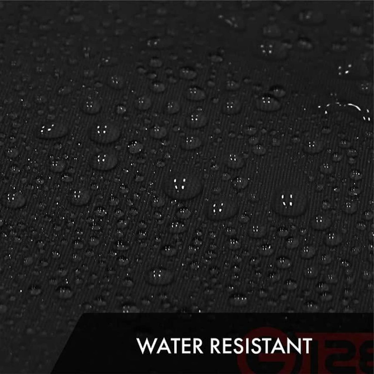 Water-resistant polyester fabric texture with dotted pattern on dark flag surface