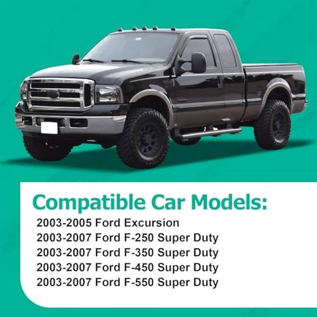 Black pickup truck on green background with compatible coolant tank shown