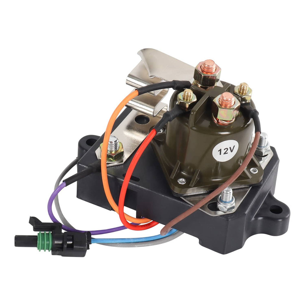 Glow plug controller relay with wiring harness, 12V terminal bolts, and mounting bracket