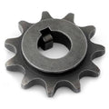 Steel front sprocket gear for electric dirt bike chain, dark gray with 11 teeth