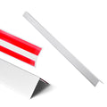 Silver aluminum wall corner guard strip, self-adhesive edge protector for corners