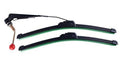 Manual UTV windshield wiper kit with two black blades and wiper arm with red knob