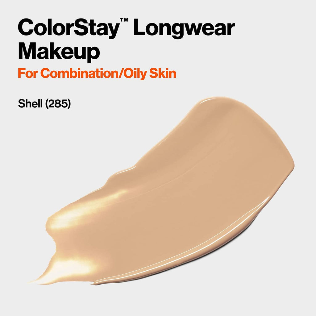 Beige liquid foundation swatch for Revlon ColorStay longwear makeup