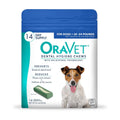 OraVet dental hygiene chews bag, green package with 14-count for small dogs