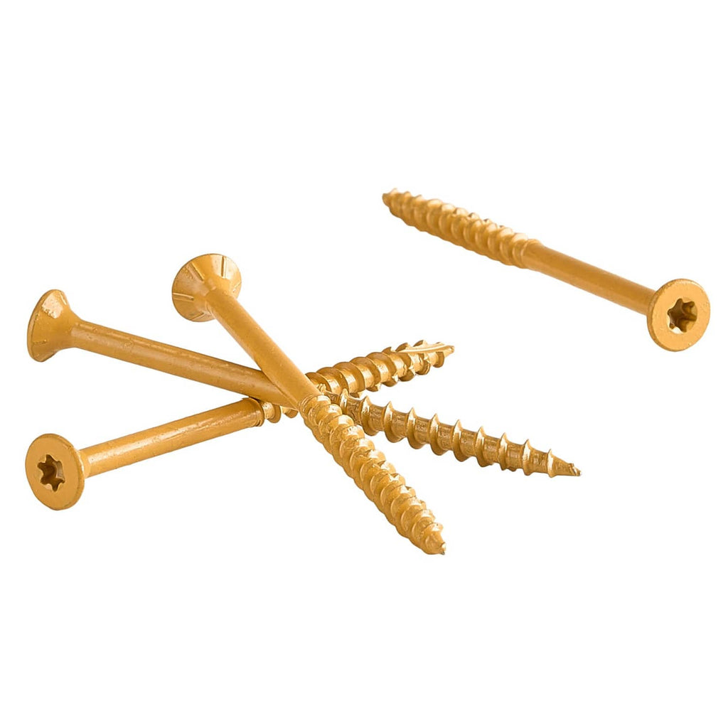 Anti-rust wood screws set with Torx star drive heads, 3-inch length, #10 size