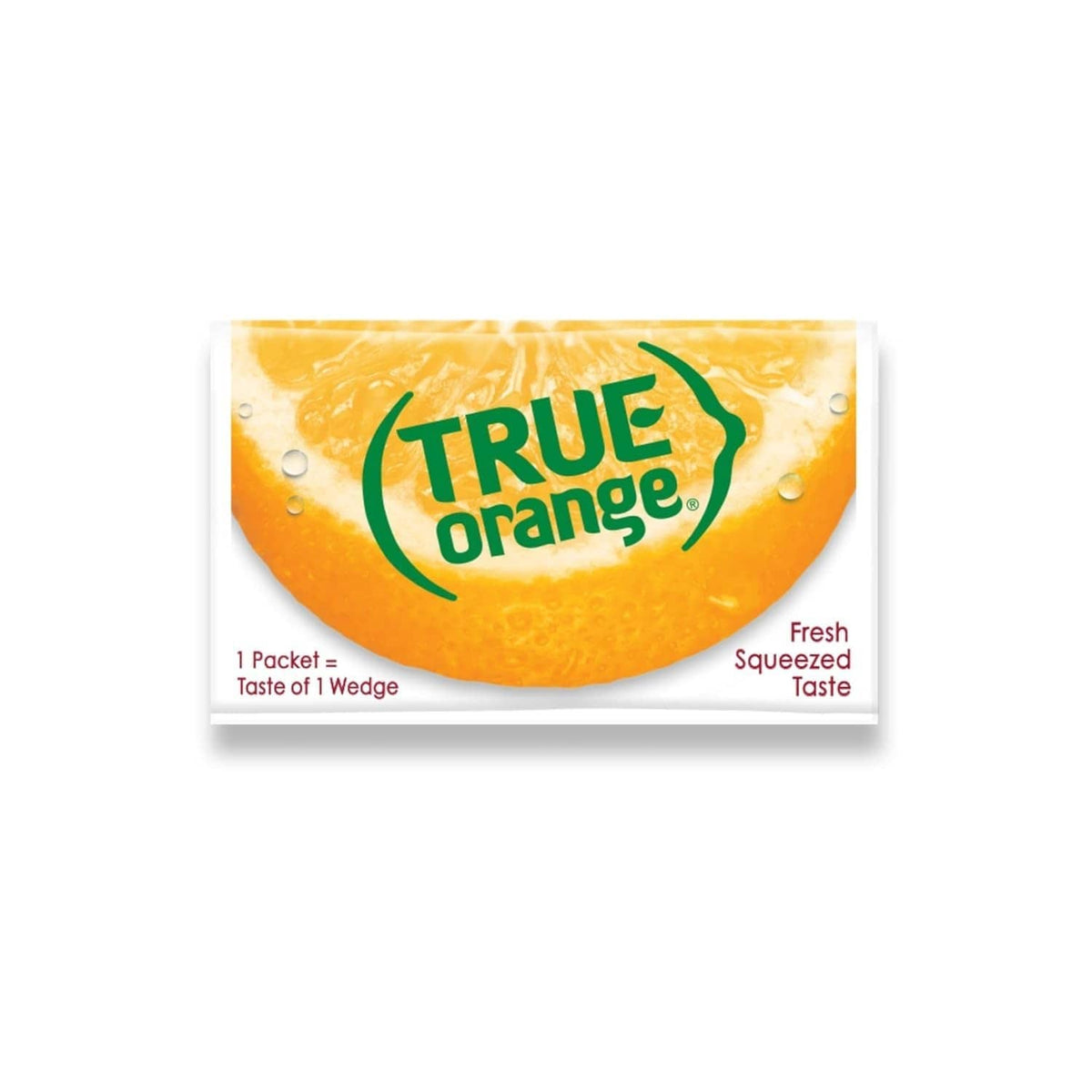 True Orange water enhancer single packet with fresh-squeezed taste