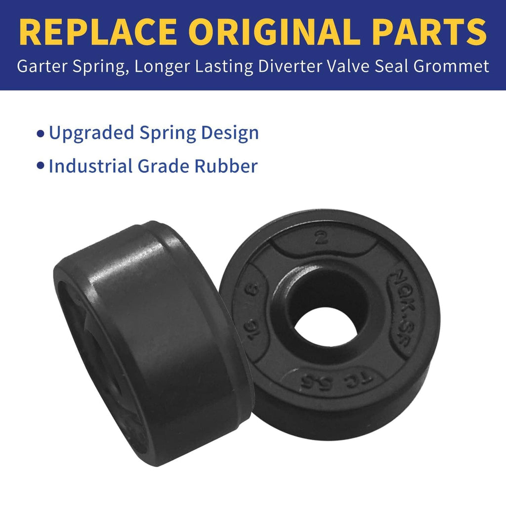 Black rubber diverter valve seal grommet and sleeve spacer with center hole