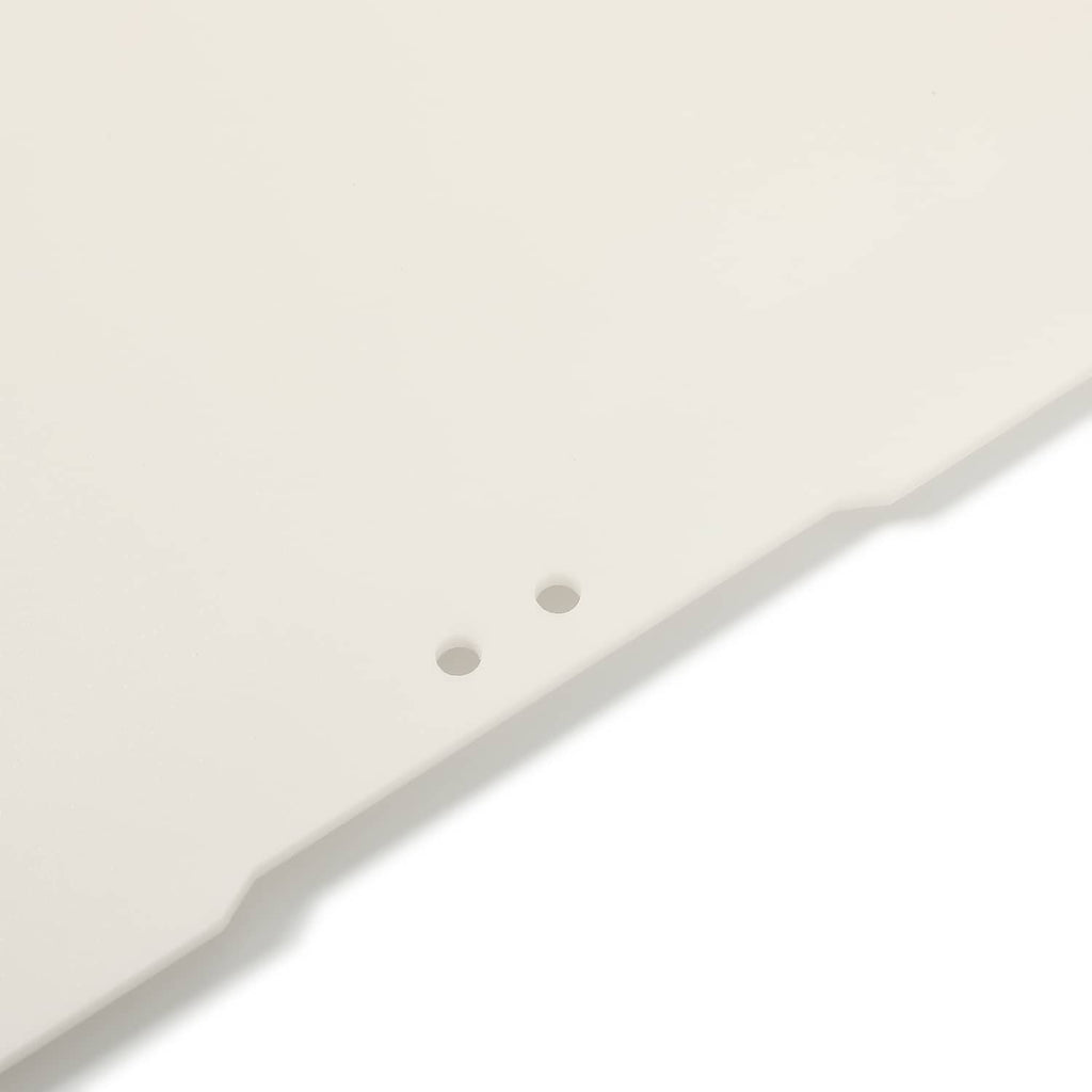Boat locker door cover lid detail, white surface with two small predrilled holes