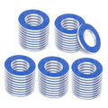 Blue oil drain plug crush washer gasket set of 5, M12 aluminum sealing washers