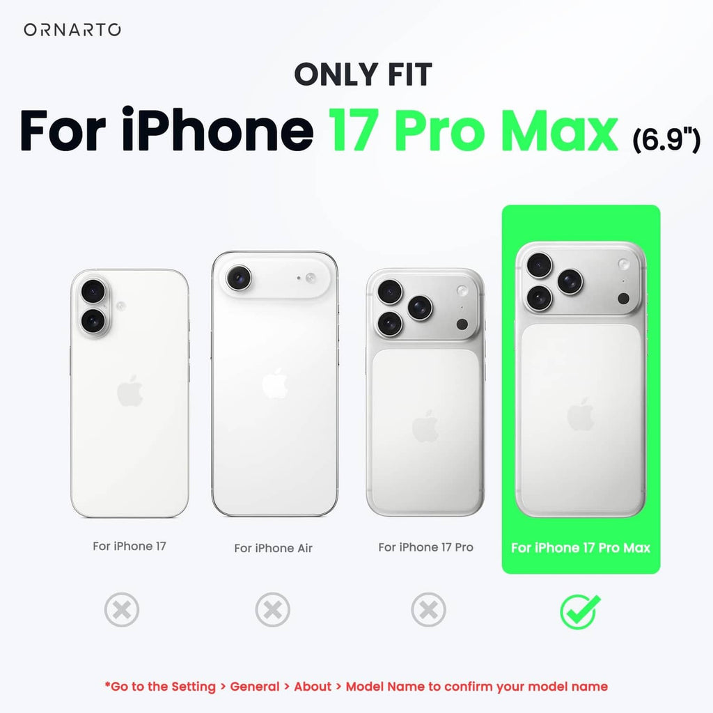Matcha green slim iPhone 17 Pro Max case with camera cutout and button openings