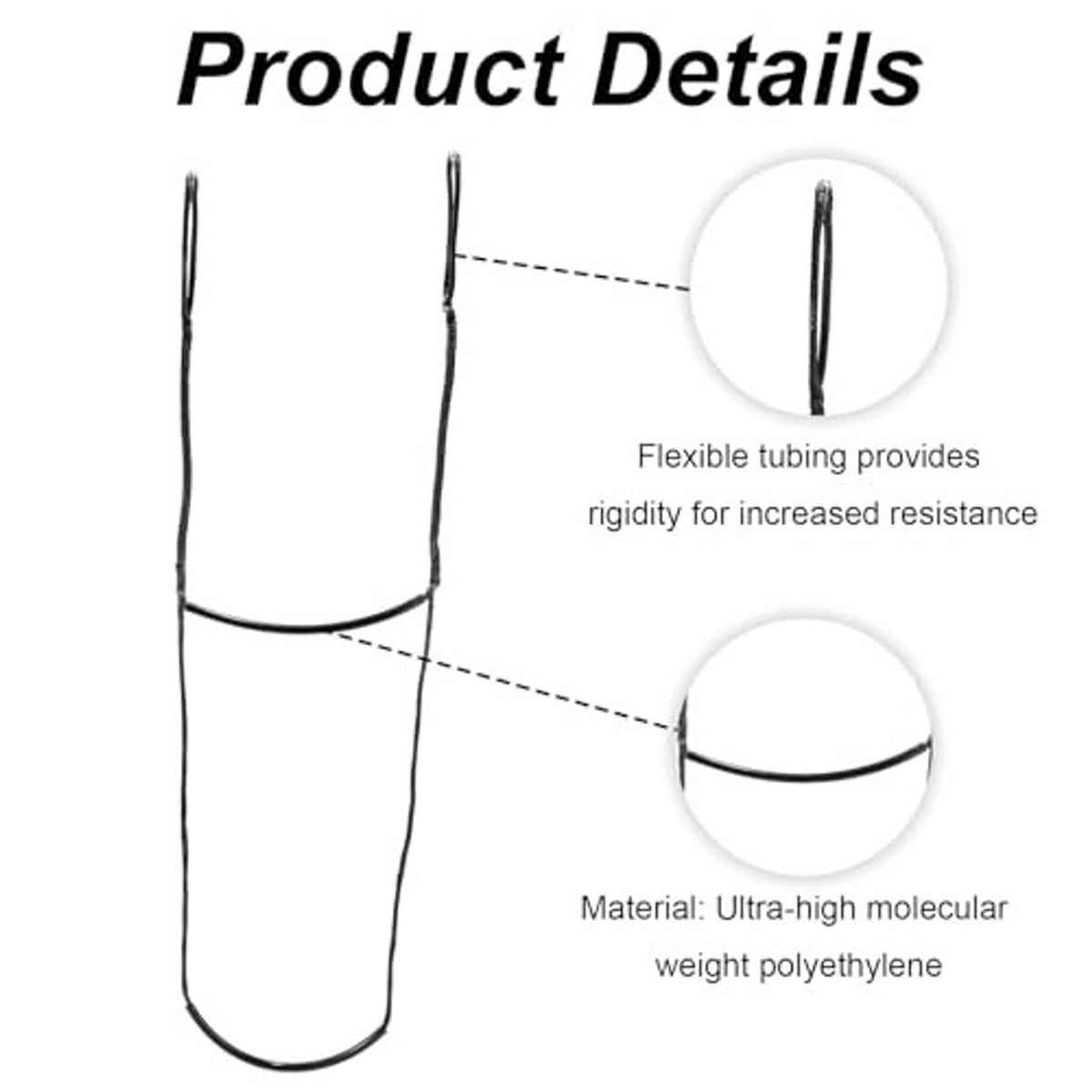 Climbing stick aider product details showing flexible tubing and foot loop