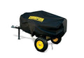 Black weather-resistant log splitter storage cover with Champion logo
