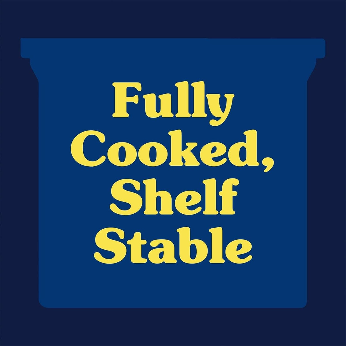 Fully cooked, shelf stable badge graphic