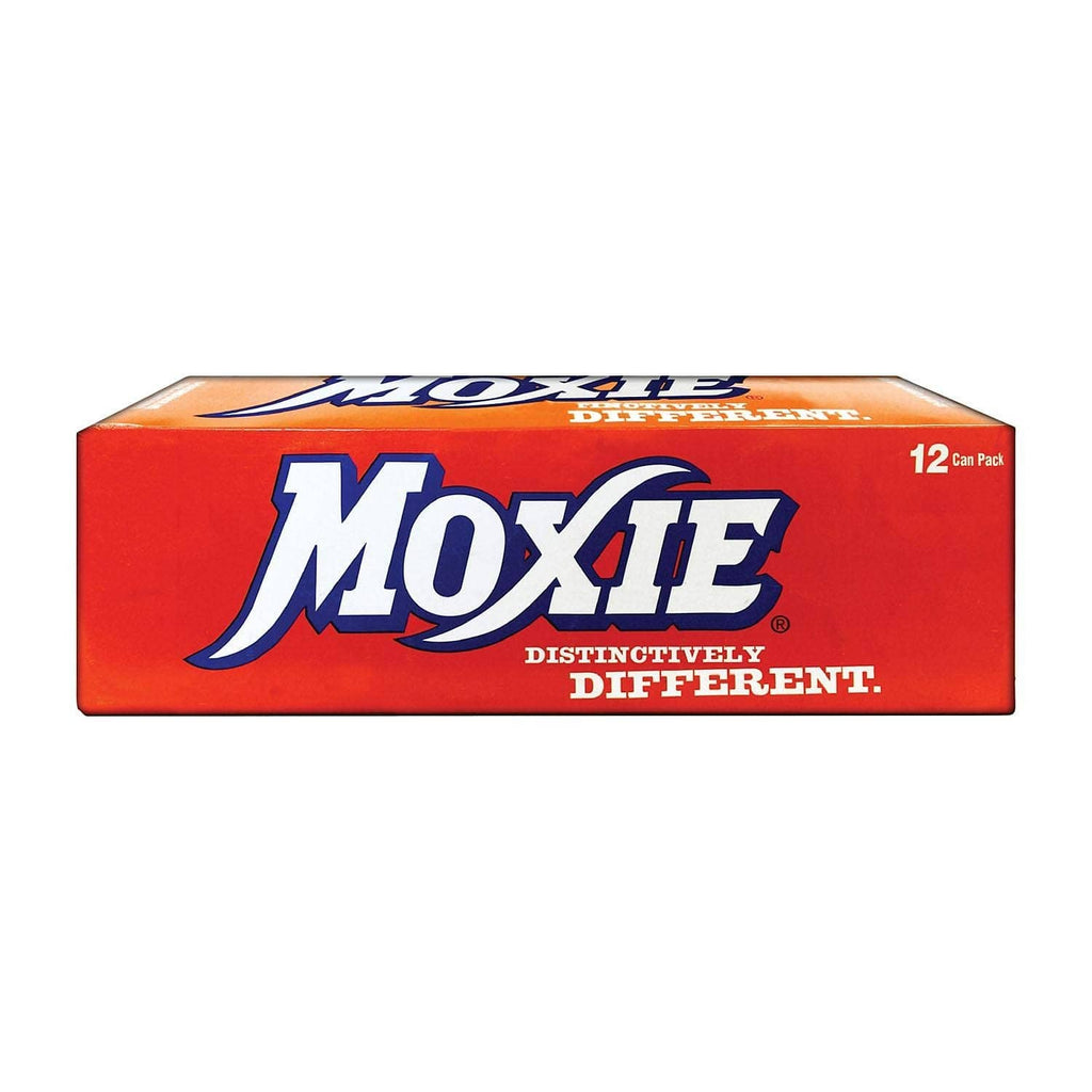 12-can soda pack carton, red box with bold blue logo and text