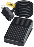 Coolneon foot switch with black pedal, dual-prong plug, and long cable