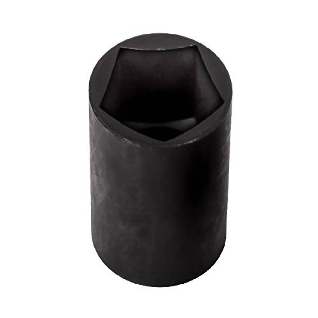 Black 1/2 in drive utility socket, five-point interior