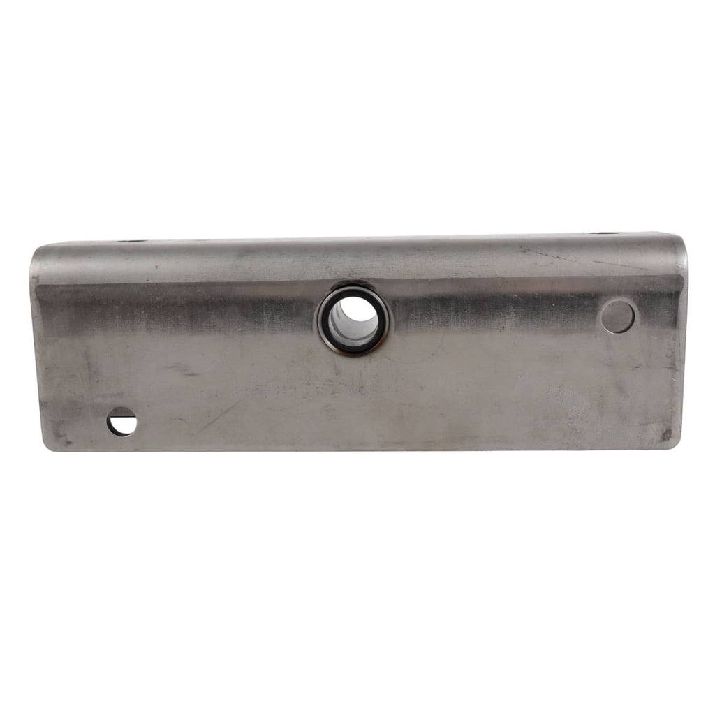 Steel bushing mounting block with circular inner bushing opening