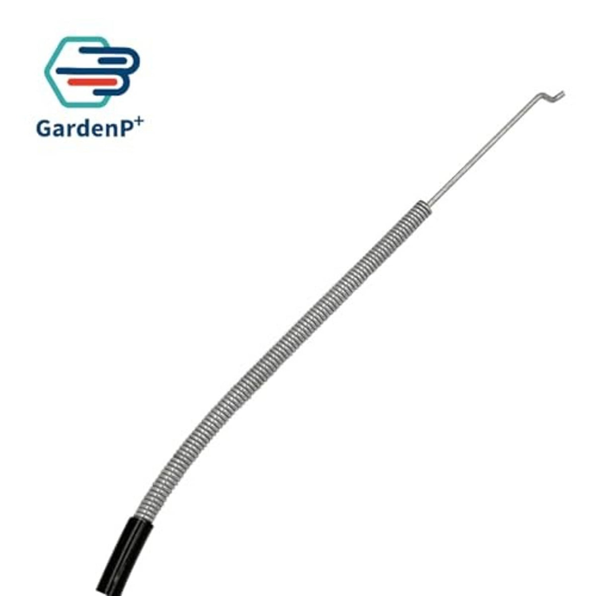 Throttle cable with black flexible conduit and coiled metal spring