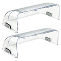 Clear U-shaped air vent deflectors (2-pack) with side mounting tabs