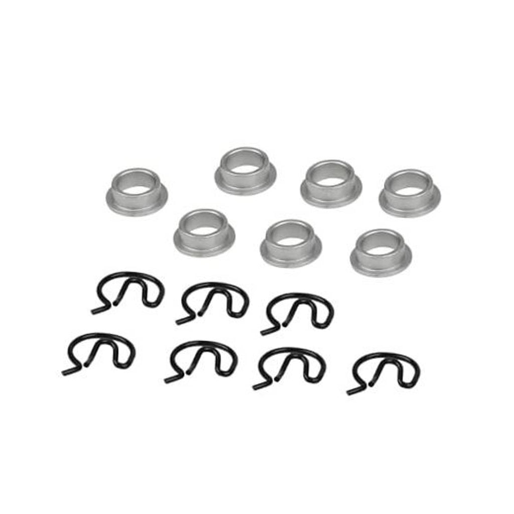 Manual shifter bushing kit: steel sleeves with spring clips, assorted set