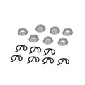 Manual shifter bushing kit: steel sleeves with spring clips, assorted set