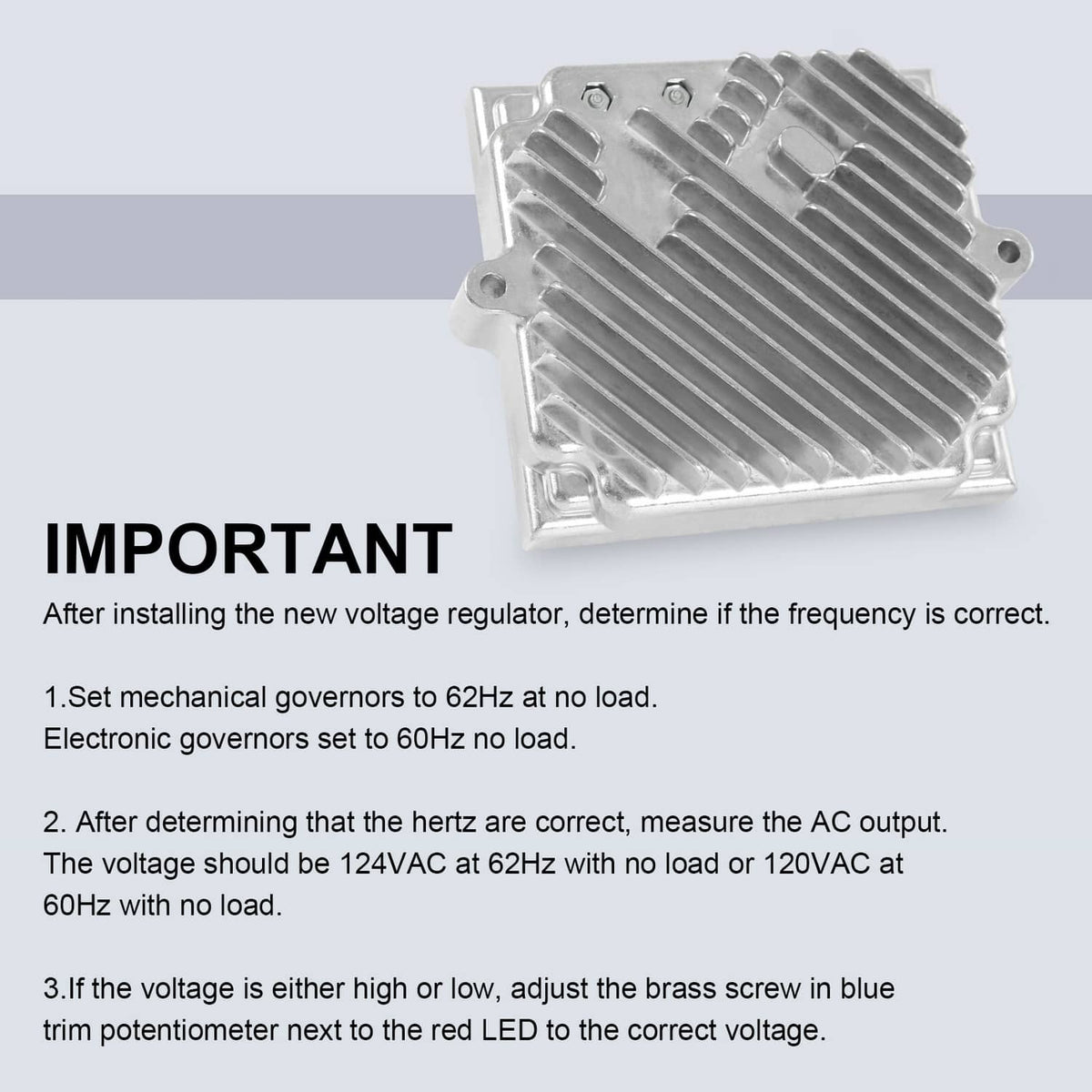 Ribbed aluminum housing voltage regulator module