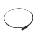 Hood lock release cable with black wire loop and small end connector