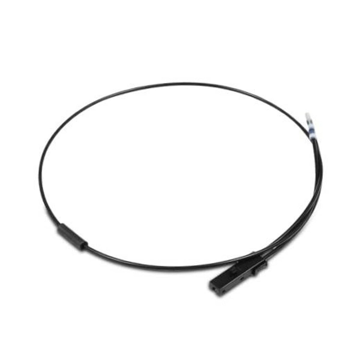 Hood lock release cable with black wire loop and small end connector