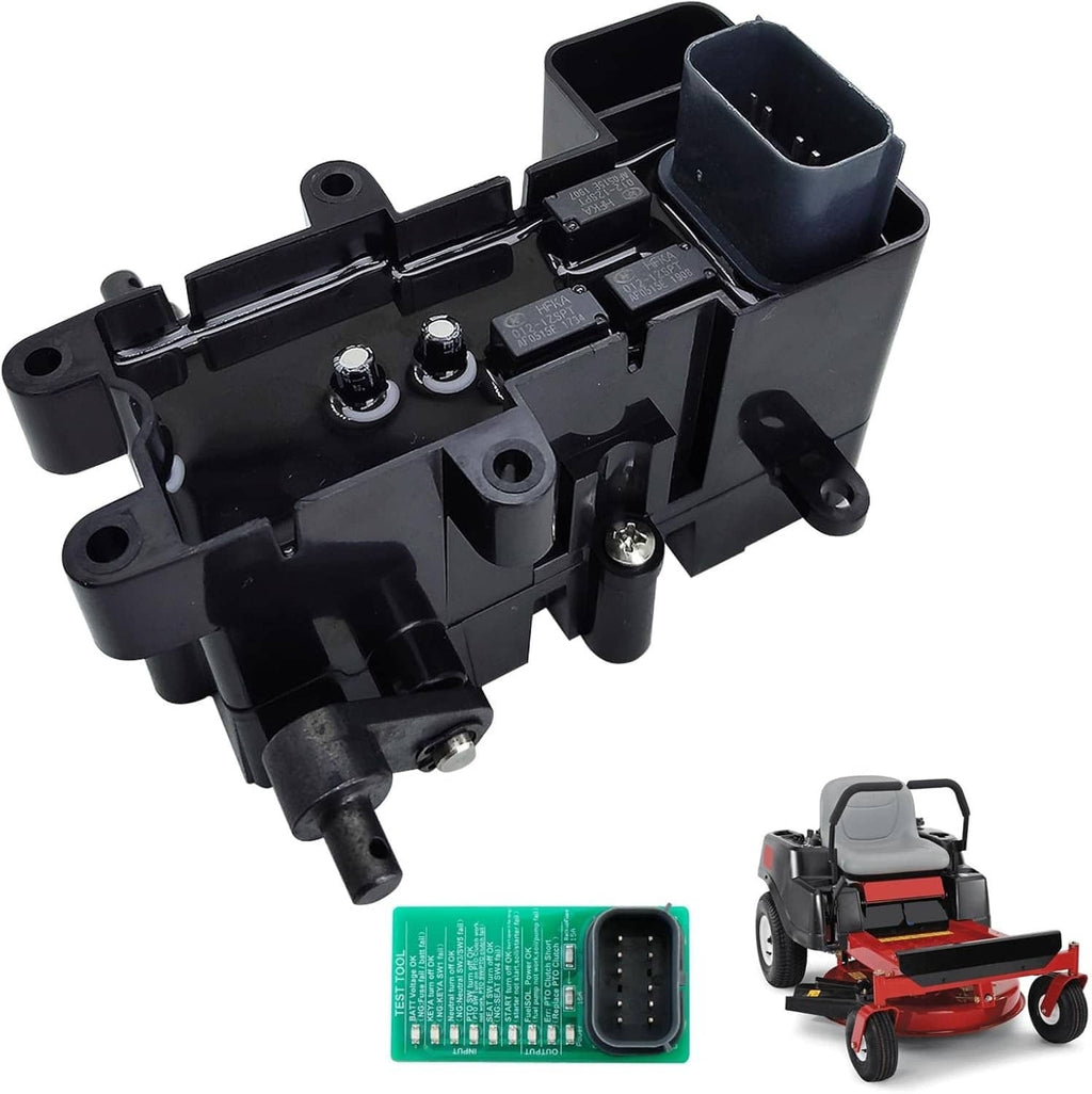 Brake control module with multi-pin connector, screw terminals, and black plastic housing