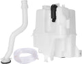 Windshield washer reservoir expansion tank kit with white plastic tank and hose set