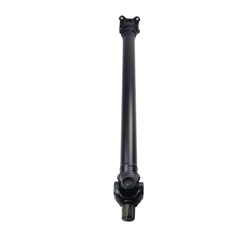 Black front driveshaft with top yoke bracket and central shaft