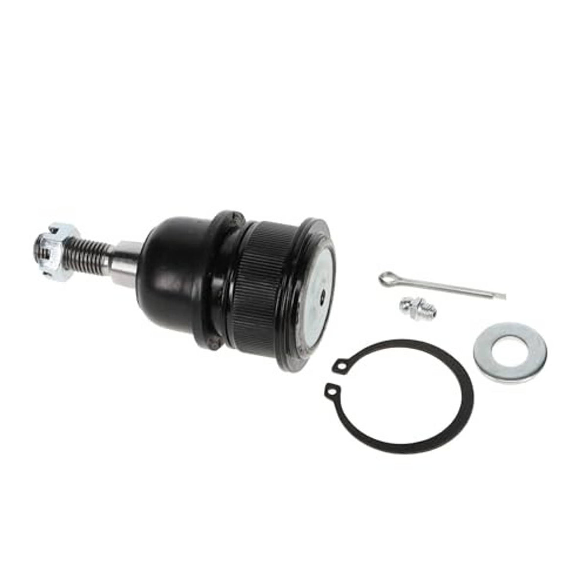Front upper suspension ball joint with hardware kit: retaining ring, washer, cotter pin