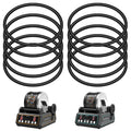 Rock tumbler replacement drive belt set, black coiled rubber rings