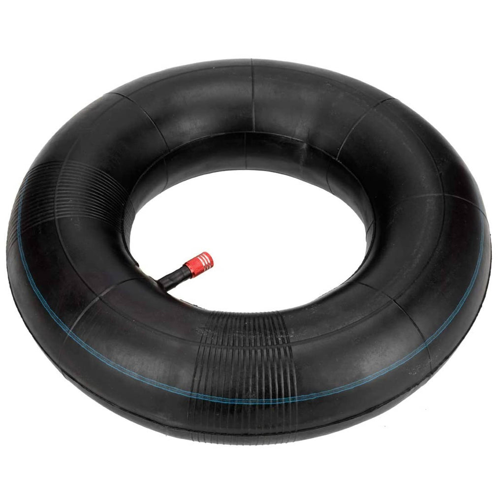 Black inner tube with blue stripe and red valve stem, 145/70-6