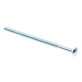 Zinc carriage bolt with round head and threaded shank, 3/8 in.-16 x 8 in.