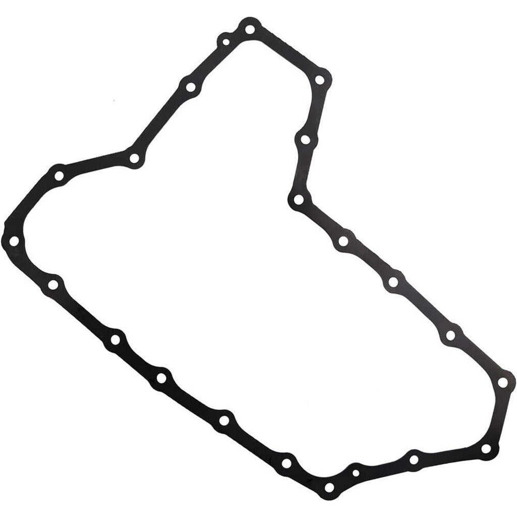 Transmission pan gasket with bolt holes, black rubber