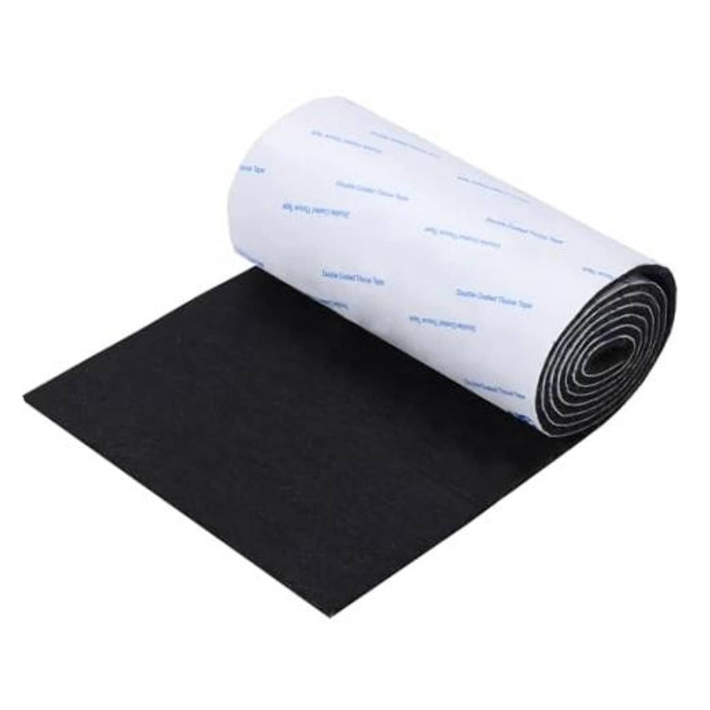Black felt furniture pad strips roll with flat black felt sheet