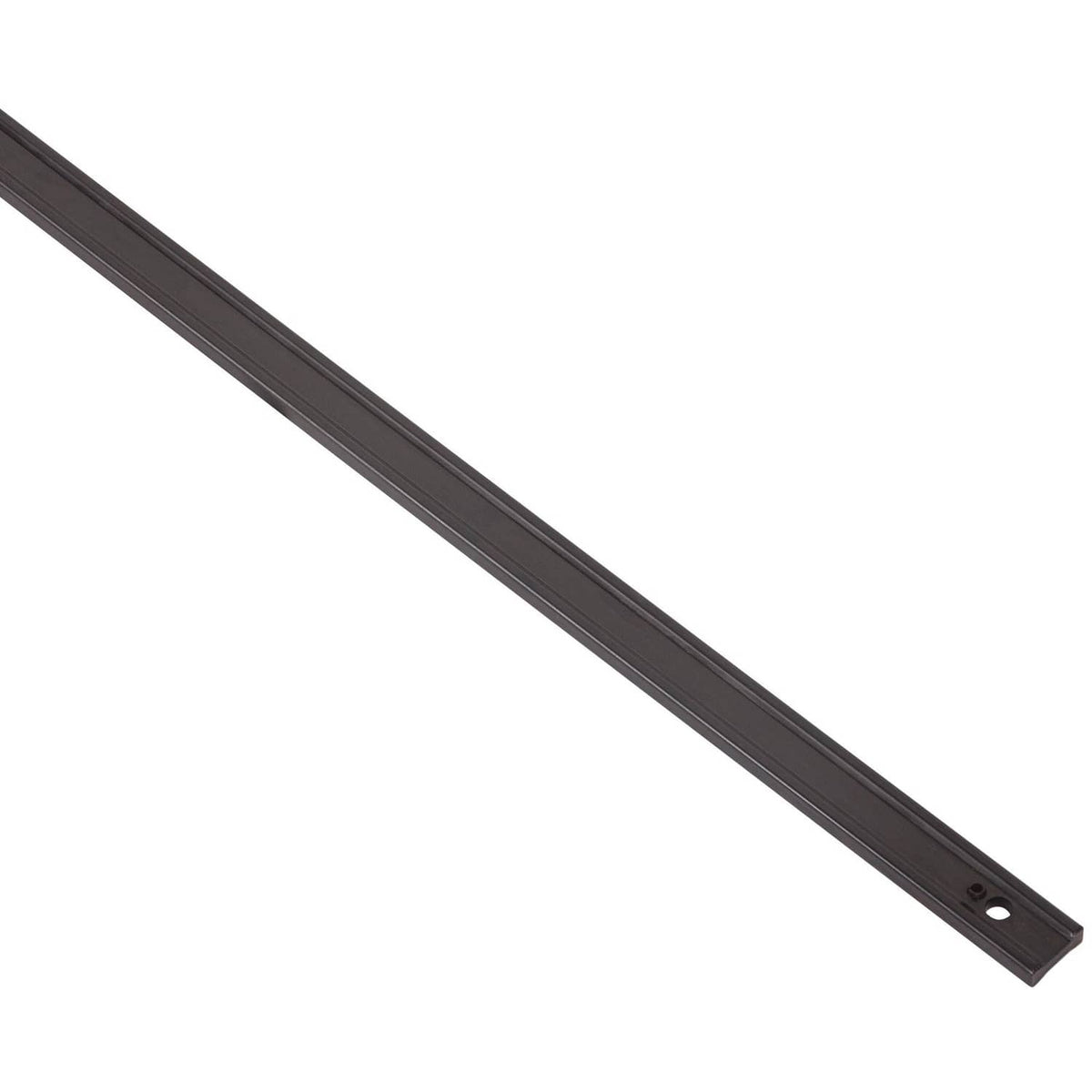 Black metal bar for Irwin one-handed bar clamp, long and flat with mounting hole.