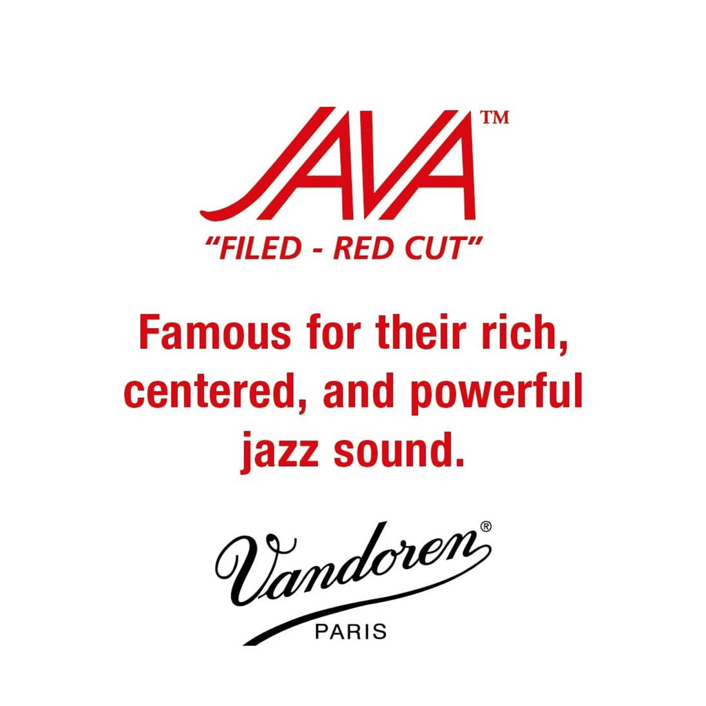 Vandoren Java red cut alto sax reeds packaging, 2½ strength