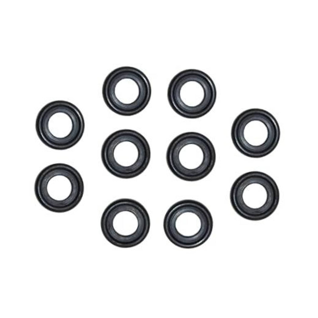 Set of 10 black rubber oil drain plug gasket rings, M12